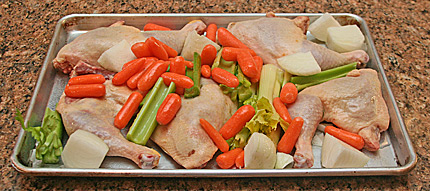 Chicken stock ingedients.