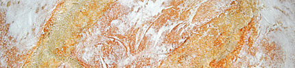 Close-up view of crusty white bread crust.