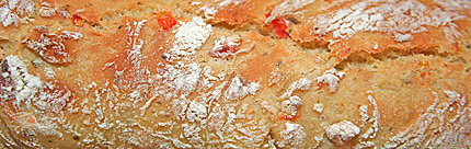 Herb Sweet Pepper Bread crust.