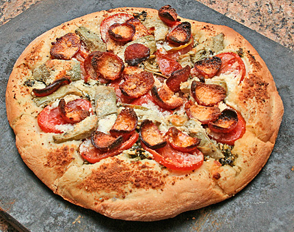 Pat's perfect Margherita pizza.