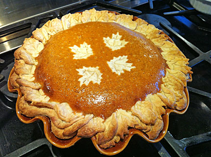 Finished pumpkin pie.